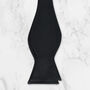 100% Polyester Handmade Adjustable Bow Tie In Jet Black, thumbnail 1 of 2