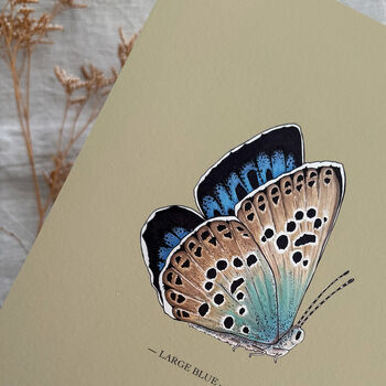 Vintage Feel Butterfly Art Print, 9 of 10