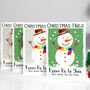 Personalised Snowman Hugs Christmas Card, thumbnail 5 of 6