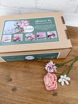Afternoon Tea Vase Of Flowers Bead Craft Kit, 6 of 9