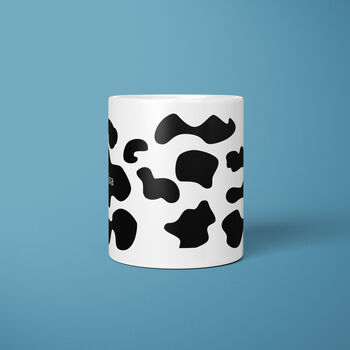 Cow Print Personalised Mug Premium Quality, 4 of 5