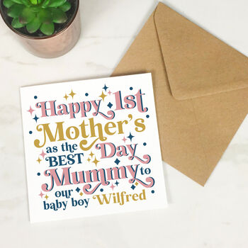 Personalised Mummy And Baby's First Mother's Day Card, 6 of 8