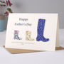 Personalised Father's Day Welly Card, thumbnail 4 of 5