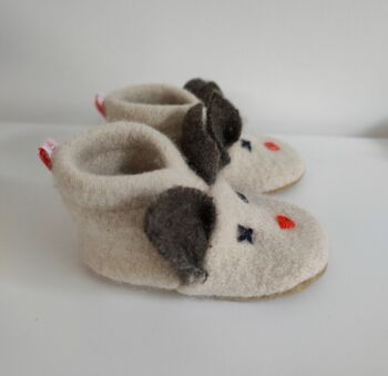 Handmade Recycled Cashmere Bunny Booties, 6 of 12