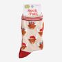 Women's Bamboo Socks Cream Red Christmas Highland Cow, thumbnail 5 of 5