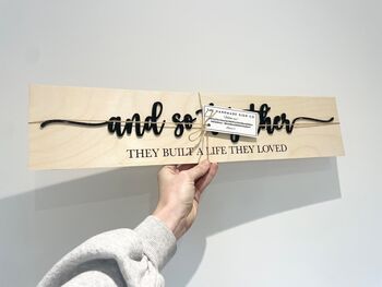 Personalised Wall Art Home Sign And So Together, 2 of 4