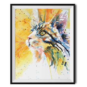 Cat's Eyes Watercolour Fine Art Print, 2 of 3