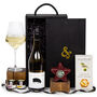 White Wine And Christmas Cheese, Crackers In Wooden Gift Box, thumbnail 2 of 3