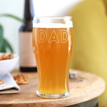 Personalised 'Dad' Father's Day Pint Glass, 2 of 3