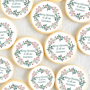 Personalised Christmas Wreath Design Drink Toppers, 4 of 4