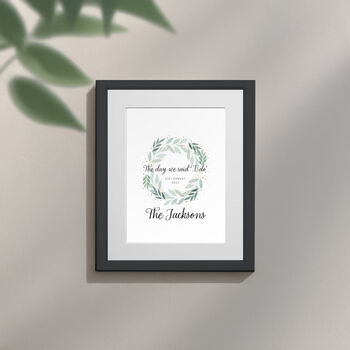 Personalised Anniversary “I Do” Keepsake Framed Print, 9 of 10