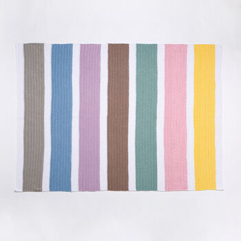 Pastel Rainbow Blanket Beginners Crochet Kit, 3 of 7