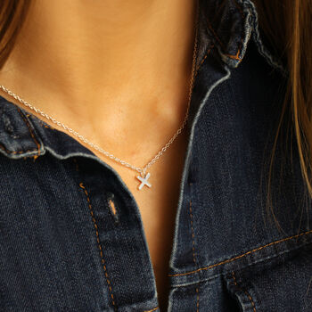 Kiss 'X' Necklace In Silver Or Gold Vermeil Plated, 5 of 8