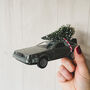 Back To The Future Delorean Car With Christmas Tree, thumbnail 2 of 2
