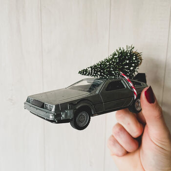 Back To The Future Delorean Car With Christmas Tree, 2 of 2