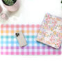 Rainbow Plaid Desk Mat, thumbnail 4 of 4
