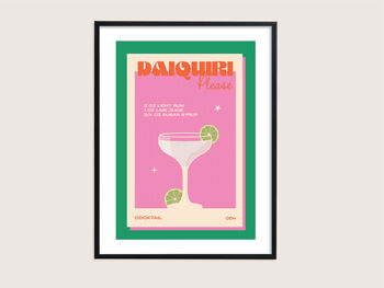 Retro Daiquiri Cocktail Print, 2 of 4