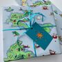 Treasure Map Illustrated Wrapping Paper, thumbnail 1 of 5