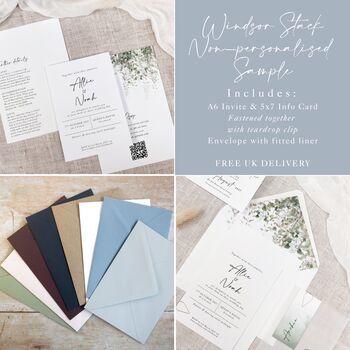 Whimsical Windsor Wedding Invitation Stack, 4 of 8