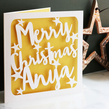 Stars Personalised Christmas Card, 2 of 4