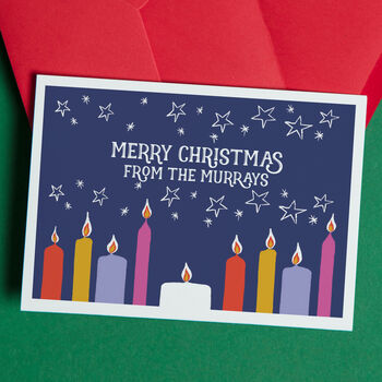 Personalised 'Candlelight' Christmas Card, 3 of 3