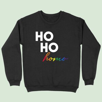 Ho Ho Homo Rainbow Lgbtq+ Christmas Jumper, 2 of 2