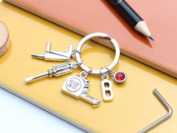 Builder Personalised Keyring Gift For Diy Fan, 3 of 8