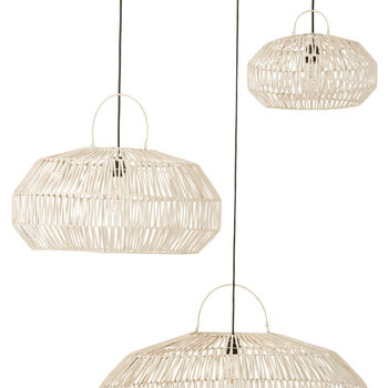 Small White Rattan Lampshade, 6 of 7