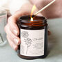 Birth Flower Gift Personalised Candle, thumbnail 1 of 8