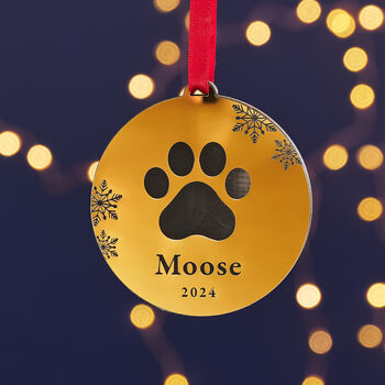 Personalised Dog/Cat Paw Print Christmas Decoration, 3 of 3