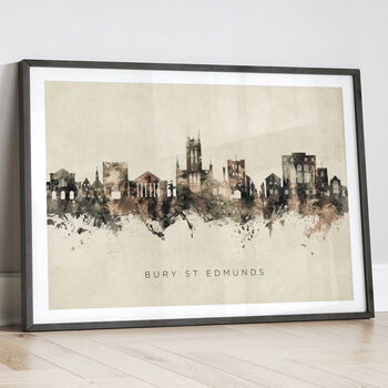 Bury St Edmunds Skyline Cityscape Art Print, 12 of 12