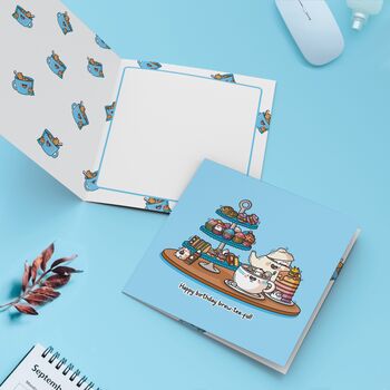 Afternoon Tea Birthday Card | Cute Greetings Card, 3 of 5