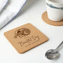 Set Of Four 'It's A Beautiful Day To Stay Inside' Square Cork Coaster, thumbnail 1 of 2