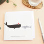Nice List, Whale And Shark Christmas Card, thumbnail 1 of 2