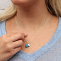 Rose Gold Plated Or Silver And Turquoise Necklace, thumbnail 2 of 4