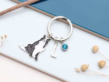 Personalised Border Collie Keyring, 5 of 11