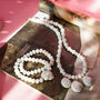 White Shell Necklace And Bracelet Set, thumbnail 1 of 7