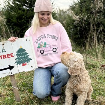 Personalised Santa Paws Dog Lover Christmas Jumper, 4 of 12