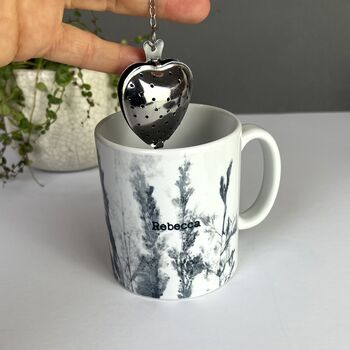 Personalised Mug With Handmade Grasslands Print, 3 of 12