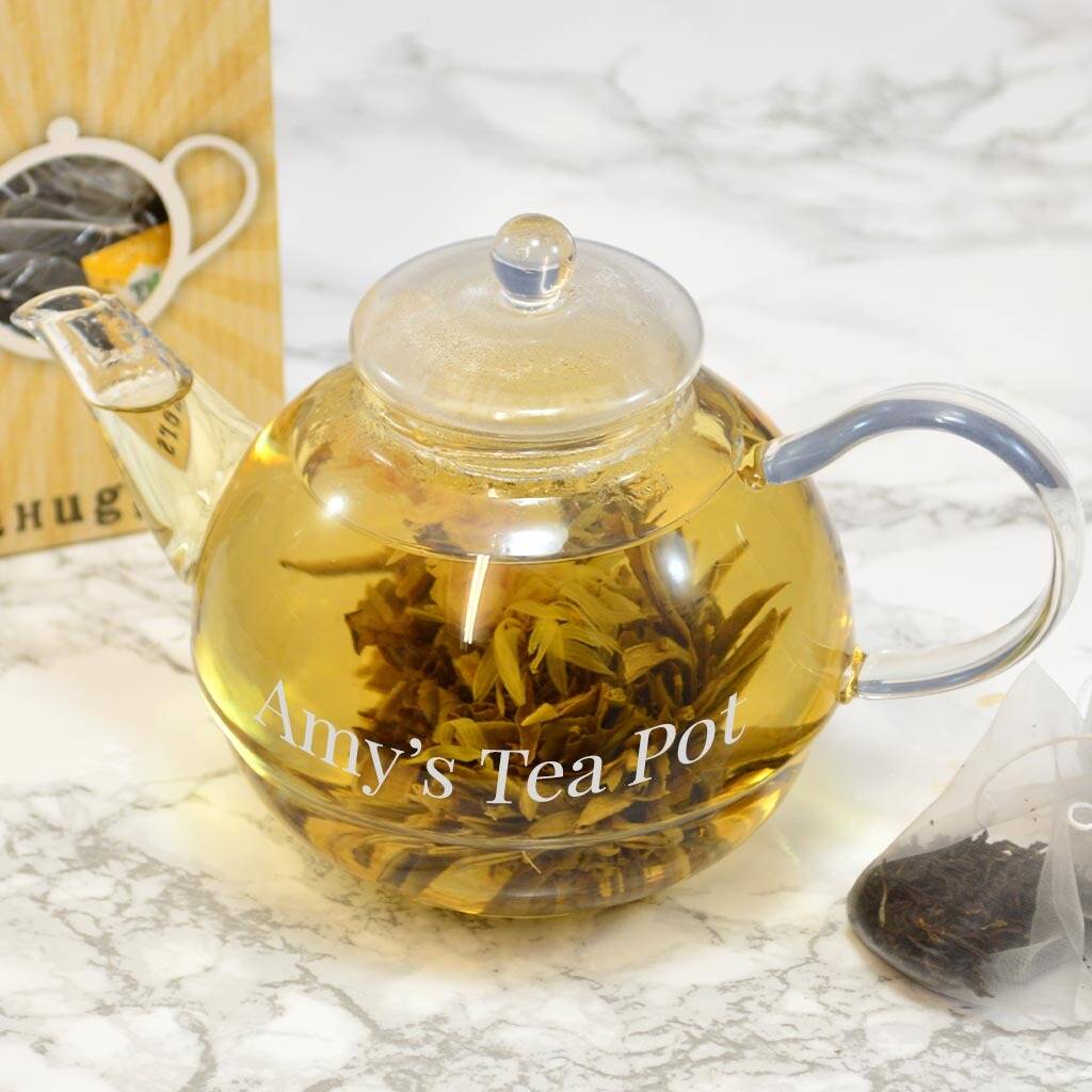 Personalised Glass Tea Set For One By