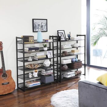 Stackable Shoe Rack With Adjustable Shelves, 4 of 10
