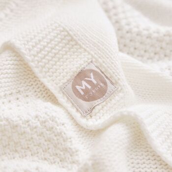 Personalised Welcome To The World Ivory Shawl, 4 of 5