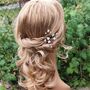 White Floral Bridal Hair Pins Set Of Three, thumbnail 11 of 12