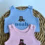 Teddy Personalised Baby Dungarees Romper | Baby Gift, thumbnail 3 of 10