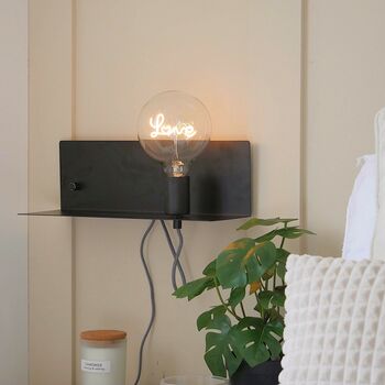 Steepletone Modern Bulb Shelf With Usb Charging, 3 of 7