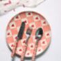 Chequered Heart Dinner Plates, thumbnail 3 of 3
