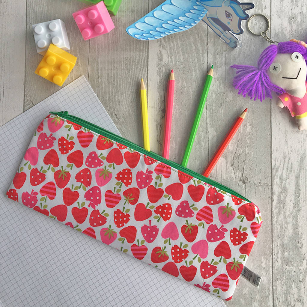 Children's Rosy Apple Fabric Pencil Case, 1 of 5