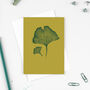 Ginko Leaf Botanical Card, thumbnail 2 of 2
