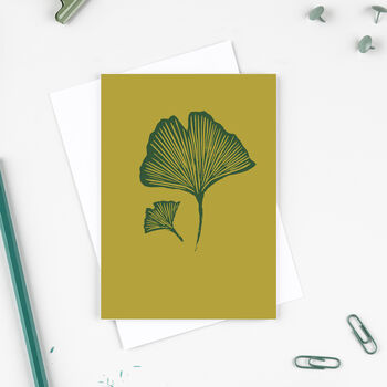 Ginko Leaf Botanical Card, 2 of 2