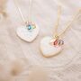 Mother Of Pearl Family Heart Necklace Photo Set, thumbnail 2 of 12